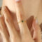 [316L鈦鋼]菱形鋯石設計戒指A425 - A425-金色绿纳米戒指, 6号