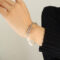 [316L鈦鋼]幾何型珍珠手鏈E375 - E375-钢色手链-17cm
