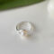 [925純銀]法式氣質珍珠戒指YC4445R - 珍珠戒指-银色, #12号【可调节11-13号】