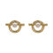 [925純銀]法式圓環珍珠耳釘 - 圆环珍珠耳钉-黄金色, 925银