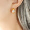 [316L鈦鋼]玻璃石個性耳環F681 - F681-金色白玻璃石耳环