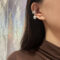[銅]單隻-INS風郁金香花朵多層耳骨夾 - 一只右耳铃兰花耳夹, 铜