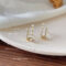 [925銀針]鋯石珍珠個性耳環383 - 383珍珠锆石耳钉