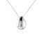 [925純銀]珍珠短款項鏈立體水滴毛衣鏈 - N1252, 925银
