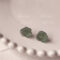 [925銀針]花朵亞克力樹脂耳環1783 - 1784绿