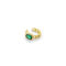 [銅]單隻-歐美復古色祖母綠鏈條耳骨夾 - 一只链条祖母绿耳夹（黄金色）, 铜