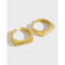 [925純銀]極簡幾何長方形戒指 - 18K黄金色, 尖面款（JL102）