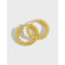 [925純銀]扭紋麻花氣質耳環 - 18K金色, 925银