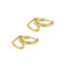 [925純銀]心形圓圈質感耳環 - 18K金色, 925银