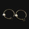 [蚊香盤]個性大耳圈珍珠耳環 - 无耳洞。一体式蚊香盘耳夹（可旋转）。金色