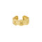 [925純銀]單隻--不規則菱格紋耳環 - 18K金色【单只】, 925银