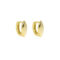 [925純銀]百搭米珠圓圈耳扣 - 18K金色, 925银