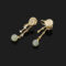 [蚊香盤]和田玉復古月亮耳環 - 无耳洞。一体式蚊香盘耳夹