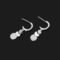 [蚊香盤]金屬圓片長款耳環 - 有耳洞。银针。银色