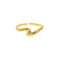 [925純銀]波浪紐紋光面戒指 - JF788款【18K金色】, 开口可调节