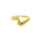[925純銀]波浪紐紋光面戒指 - JF789款【18K金色】, 开口可调节