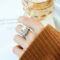 [316L鈦鋼]設計不規則珍珠戒指A439 - A439-钢色戒指-7号开口不可调节, 7号