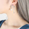 [316L鈦鋼]設計玻璃彩珠耳環F761 - F761-钢色耳环