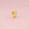 [銅]單隻-設計感樹枝花朵耳夾 - 一只黄金色玫瑰橄榄枝耳夹, 铜