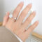 [316L鈦鋼]輕奢珍珠幾何戒指A027 - A027-钢色戒指, 7号