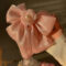 珍珠花朵蝴蝶結髪夾 - 2745-1-细闪粉色蝴蝶结发夹