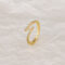 [銅]鑲鋯石字母H戒指 - 黄金色H锆石戒指, 铜