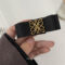 羅紋黑金蝴蝶結髪箍 - 2747-1-罗纹质感黑金发夹