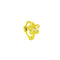 [鍍銀]單隻-文藝鏤空花朵耳環 - 一只黄金色花朵耳扣, 铜