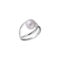 [925純銀]珍珠線條戒指 - 素银色, 开口可调节