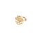 [鍍銀]單隻-小巧鏤空玫瑰花朵耳環 - 一只黄金色山茶花耳扣, 铜