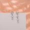 [銅]月光石鏤空蝴蝶耳骨夾 - 月光石蝴蝶耳夹, 铜（白金色）