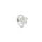 [鍍銀]單隻-文藝鏤空花朵耳環 - 一只白金色花朵耳扣, 铜