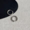 冷淡風圓形幾何銀色耳環2077 - 2077直径1.8厘米