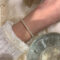 [925純銀]精緻施家珍珠手鏈 - 白金色3mm, 925银