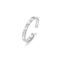 [925純銀]小方塊肌理戒指YC4778R - 方块戒指-银色, 开口可调节
