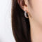 [316L鈦鋼]不規則鍛造紋路耳環F797 - F797-钢色耳环