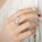 [316L鈦鋼]不規則心形開口戒指 - A474-钢色戒指, 7号