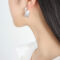 [316L鈦鋼]玻璃彩珠項鏈耳環F773 - F773-钢色耳环