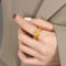 [316L鈦鋼]個性幾何條紋戒指A467 - A467-金色戒指, 6号