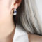 [316L鈦鋼]藍鋯石C形耳環F774 - F774-钢色耳环
