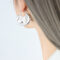 [316L鈦鋼]手袋造型皺紋耳環F753 - F753-钢色耳环