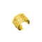 [銅]單隻-鏤空蕾絲花紋耳骨夾 - 一只黄金色蕾丝耳夹, 铜