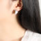 [316L鈦鋼]法式雙色樹脂耳環F767 - F767-钢色耳环