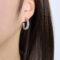 [316L鈦鋼]質感仿珍珠水鑽耳環F804 - F804-钢色耳环