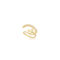 [銅]單隻-雙層樹葉鑲鉆耳骨夾 - 一只黄金色麦穗双层耳夹, 铜