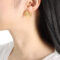 [316L鈦鋼]線條玫瑰鑽石耳釘F769 - F769-金色耳环
