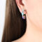 [316L鈦鋼]創意樹脂戒指耳環A492 - F821-钢色耳环