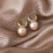 [925銀針]輕奢氣質珍珠耳扣 - B 粉色