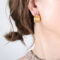 [316L鈦鋼]法式仿珍珠水鉆耳環F843 - F843-金色耳环