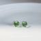 [925銀針]四方玻璃水晶耳環2586 - 2588浅绿色